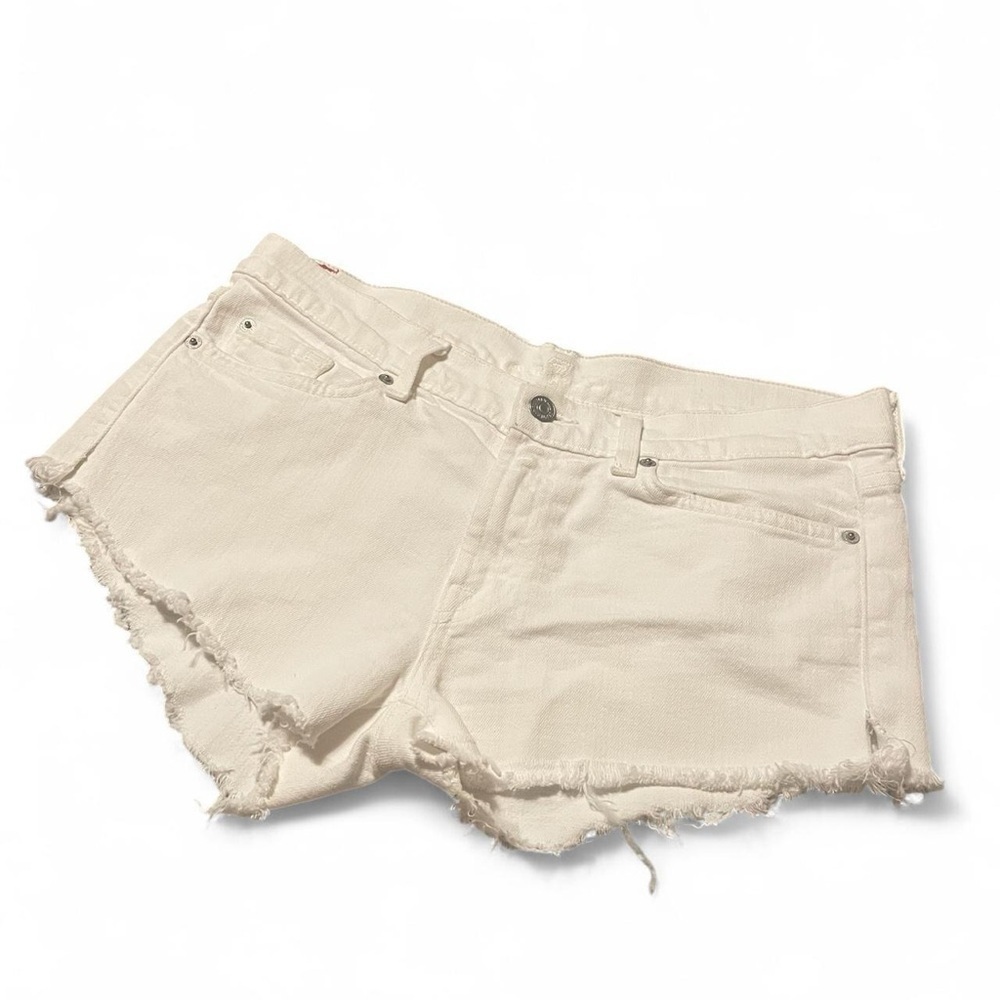 7 For All Mankind Frayed Jean Shorts